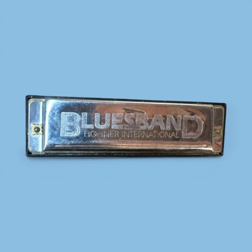 Hohner Bluesband Chromatic Harmonica - Silver Musical Instrument Pre-Owned Used